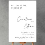 Generic Personalized Wedding Welcome Sign, 18x27 inches, Plastic, Modern Style, Wedding Event Guestbook