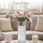 DomeStar 1000PCS Fake Ice, Acrylic Fake Diamonds Vase Filler Plastic Gems Clear Rocks for Vases Plastic Crystals Table Scatter Decor