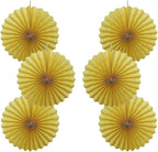 Yellow Birthday Decorations,DIY Yellow Paper Fans Hanging Decoration ,Party Supplies Party Fans 16in, Wedding Graduation Events Accessories 30 Color DIY Set （Yellow）