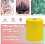 6" x 200 Yards Yellow Tulle Fabric Rolls, Yellow Spool Tulle Ribbon for DIY Tutu Skirt Wedding Decoration Baby Shower Birthday Party Backdrop Gift Wrapping Bow Craft Supplies