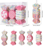 LANGXUN 6pcs Candy Land 2025 Xmas Birthday Party Wedding Suppiles Decoration, Hanging Candy Cane Christmas Tree Décor, Christmas Decorative Hanging Ornaments Crafts
