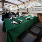8 Pack Dark Green Tablecloth 60 x 102 Inch Rectangular Tablecloths for 6 Foot Rectangle Tables, Wrinkle Resistant Hunter Green Table Cloth Washable Polyester Fabric for Buffet Wedding Party Banquet