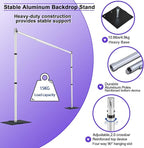 Backdrop Stand Heavy Duty 10x10Ft, Adjustable Metal Frame Pipe and Drape,Background Stand for Wedding Birthday Party Decorations