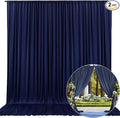 10 x 10 Feet Navy Blue Backdrop Curtain for Partie, Background Curtains for Photoshoot, Birthday, Wedding, Halloween, Thanksgiving, Christmas Day, New Year Party Decorations 5Ft x 10Ft, 2 Panels
