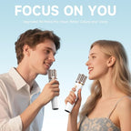 Wireless Microphones, Microphone with One-to-One Chip Connection, Controllable LED Lights, 40H Duration, 200FT Range Free Sing, Volume Control Microphone for Singing, Speech, Home Party, Youtube