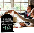 Black This Row is Reserved Sign, Reserved Seating Signs for Wedding, Engagement Bridal Shower Baby Shower Decor for Reception Reception, Weddings Acrylic Sign