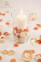TINGE TIME 400pcs Silk Flower Petals for Wedding, Rose Petals for Decoration, Fake Flower Petals for Bridal Showers, Flower Girl Petals for Anniversaries and Parties (Burnt Orange)
