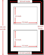 Creative Picture Frames 10X16Bk-W Black Vertical Double Diploma Frame With 2 Opening White Matting | Holds 2-6X8-Inch Documents With Installed Wall Hanger