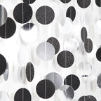 Black-Silver Birthday Graduation Party-Decorations Streamers - 52Ft Hanging Paper Garland Banner,Bachelorette Wedding Baby Bridal Shower New Years Supplies Backdrop Decor Hugtmr