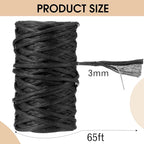 Syhood 65 Feet Floral Wire Rustic Vine Bind Wire for Craft Wrapping Flower Bouquets (Black,1 Roll)