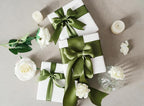 Moss Green 2.5 Inch Double-Faced Satin Ribbon 25 Yards for Gift Wrapping Crafts Flower Bouquet Invitations Holiday Decorating