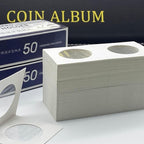 200 PCS Premium Cardboard Coin Flips 2 x 2 inch Coin Collection Supplies for Half Dollar, Mylar Coin Flips Coin Holders for Collectors (Half Dollar Coin Flips)