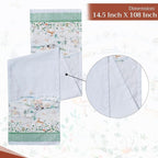 Maison d' Hermine Table Runner 100% Cotton Single Layer Table Runners 108 inches Long for Thanksgiving Christmas Decorations Home Kitchen Dining Party Wedding (Snowy World, 14.5" x 108")