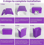 XAGLVV 24Pack Purple Boxes,Party Favor Boxes Packs 7 x3.5x 6.6 Inches, Purple Gift Boxes With Handles, Favor B oxes for Party, Baby Shower, Birthday,Weddings and more.