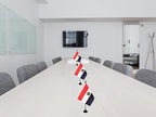Egypt Desk Flag, 12 Pack Egyptian Table Office Flag with Black Solid Pole and Stand Base, International Country Flag, Festival Celebration, Classroom Meeting Desktop Decor (Egypt)