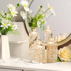 Sawysine 12 Pcs Glass Cylinder Vases 2.5''/2.95''/3.9'' Diameter Clear Flowers Vase Hurricane Floating Candles Holders for Table Centerpieces (3.9 x 8 in,3.9 x 10 in,3.9 x 12 in)