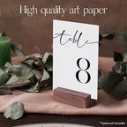 26 Pieces Table Numbers for Wedding Reception, Table Number 1-25 with Head Table Card, Double Sided Contemporary Table Number Design, 4x6" Wedding Table Numbers, Matte Lamination Table Number Cards