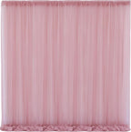 10x10 Dusty Rose Tulle Backdrop Curtains for Parties, Sheer Backdrop Curtain Wedding Photo Background Drapes for Baby Shower Photography Birthday Party