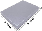 TheDisplayGuys - 25-Pack #53 Kraft Paper Cardboard Gift Boxes/Jewelry Cases w. Cotton Padding & Lid - Pearl Grey - (5.4" x 3.9" x 1.0")