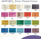 Artistic Wire, 28 Gauge Silver Plated Tarnish Resistant Colored Copper Craft Jewelry Wrapping Wire, Pearl Silver, 40 yd