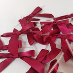 50pcs 2-1/2" Burgundy Satin Ribbon Bows with Twist Tie Bows for Christmas Gift Packing&Wrapping (Burgundy)