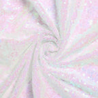 White Iridescent Sequin Table Runners 10 Packs 12x72 Inches Glitter Sparkly Table Runner for Birthday Wedding Party Baby Shower Event Decorations