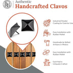 100 Pack 2" Square Head Iron Clavos Decorative Nails – Black – Handmade Rustic Square Fasteners for Farmhouse Shutters, Faux Wood Beams, Barn Doors, Shutters, and Gates – Ornamental Wood Accent
