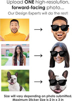 Big Dot of Happiness Custom Photo Sunglasses - Party Favors - Fun Face Cut-Out Stickers - Set of 24