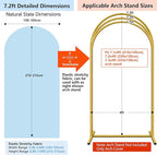 HEMMOTOP 7.2 ft Blue Arch Backdrop Cover (No Arch Stand), Spandex Arch Covers Stretchy Backdrop for Balloon, Wedding, Birthday Party, Baby Shower, Banquet Arch Decoratio
