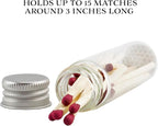 Darware Party Favor Matches Jars (24-Pack): Empty Glass Vials with Strike Stickers for Wedding Favors and DIY Gifts