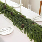 16FT Christmas Norfolk Pine Garland -1PCS, Artificial Pine Needles Garlands Faux Greenery Fake Garland for Holiday Fireplace,Table,Window,Stairs,Mante,Indoor Outdoor Decor