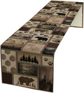 Retro Rusticd Cabin Table Runner Bear Country Farmhouse Vintage Lodge Table Runner for Party Dinner Festival Bedroom Living Room Kitchen 13x120 Inch