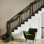 N&T NIETING 6FT Christmas Norfolk Pine Garland Real Touch Pine Artificial Faux Greenery Garlands Winter Christmas Garland for Table Mantle Fireplace Holiday Indoor Outdoor Xmas Decorations (1 Pcs)