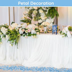 Suream Fake Flower Petals, 300 Pieces Silk Rose Petals Wedding Aisle Scatter Flower Petals for Valentine's Day Engagement Party Dinner Event Bridal Shower(Blue)