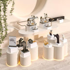 Buffet Risers, Food Display Risers for Party, White Acrylic Risers Display Stand for Buffet Table, Catering Displays for Dessert, Cube Box Nesting Riser with Hollow Bottoms (5"x6"x7"x8"x9"x10" 6 PCS)