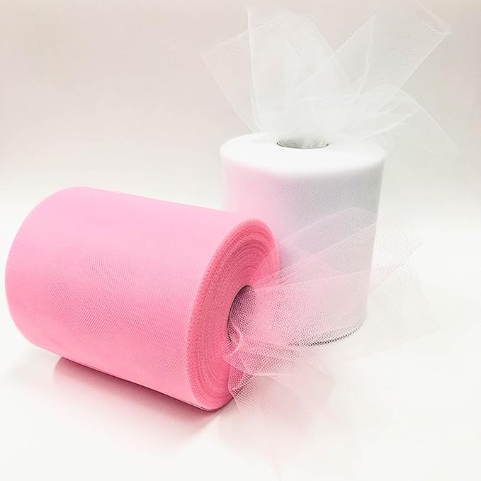 Gold Tulle Fabric Rolls 6 Inch by 100 Yards (300 feet) Tulle Roll Spool Fabric for DIY Tutu Skirt Baby Shower Birthday Party Wedding Decorations Christmas Craft Supplies (Gold)