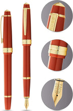 Cross Bailey Light Refillable Fountain Presented in a Everyday Gift Box - Medium Point, Black Ink, Polished Amber