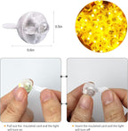 Aogist 100pcs Yellow Balloon Light,Long Standby Time Waterproof Mini Ball Light,Round LED Flash Lamp for Paper Lantern Balloon Party,Wedding,Birthday,Festival,New Year and Christmas Decorative