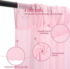 6 Panels Pink Ceiling Drapes for Wedding 5ftx15ft Ceiling Drapes Wedding Arch Draping Fabric Cheesecloth Sheer Curtain Romantic Ceiling Decorations for Weddings Party Banquet Ceremony Stage