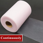 Light Pink Tulle Fabric Rolls 6 Inch by 200 Yards (600 feet) Fabric Spool Tulle Ribbon for DIY Light Pink Tutu Bow Baby Shower Birthday Party Wedding Decorations Craft Supplies