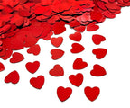 Red Heart Confetti – Shiny Foil Heart Table Scatter for Romantic Party Decorations, Wedding, Valentine's Day, Anniversary, Proposal & Love Celebrations Party Supplies 1200PCS