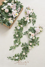 Ling's Moment 10pcs Wedding Chair Decorations Aisle Floral Swag Artificial Pew Flowers Hanging Garland Blush Pink & Cream For Ceremony Reception Church Rose Floral Faux Arrangement Party Outdoor Decor