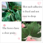 2 Pack Artificial Rose Vine Garland Fake Roses Flowers Plants Vines Hanging Floral Leaves Decoration for Wedding Party Table Garden Arch Wall Home Room Decor(Pink)