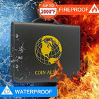 321 Pockets Fireproof Coin Collection Holder Album Book for Collectors, 312 Pockets Coins Collecting Album and 9 Sleeves Paper Money Coins Collecting Album for Coin Currency Collection Supplies, Stamp