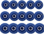 15pcs 6'' 8'' 10'' Royal Blue Paper Fans Decorations Round Tissue Paper Fans Hanging Paper Fans Set Party Paper Honeycomb Fans Decorations for Party Birthday Wedding Events