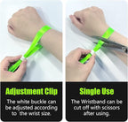 100 Pcs Cloth Event Wristbands, Event Wristbands, Colored Wrist Bands for Events, for Lightweight Concert Wrist Strap for Activities, Party Bracelets for Events (Color : Green2)