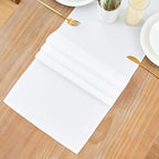2 Pack White Small Short Table Runner 12 x 48 Inch Solid Color Runners Coffee Table Dresser for Daily Party Home Decoration