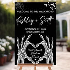 Gothic Halloween Wedding Welcome Sign, Til Death Do Us Part, 4mm Thick Plastic, 12"x18", Ground Stake