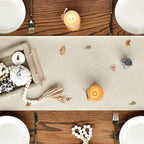 Artoid Mode Wild Flowers Grasses Floral Fall Table Runner, Seasonal Autumn Kitchen Dining Table Decoration for Home Party Decor 13x120 Inch
