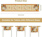 Autumn Table Runner,Farmhouse Leaves Pumpkin Thanksgiving Table Cloth for Kitchen Dining Table Decoration Home Party Decor 13x36 Inch